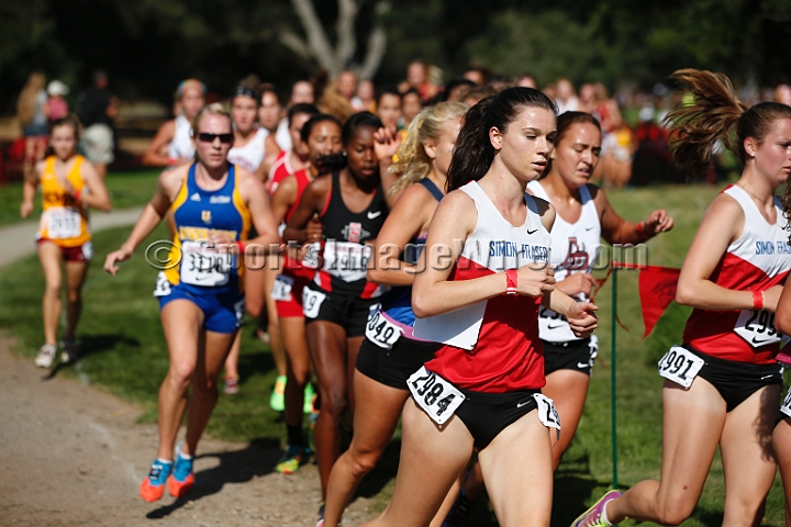 2014StanfordCollWomen-116.JPG - College race at the 2014 Stanford Cross Country Invitational, September 27, Stanford Golf Course, Stanford, California.